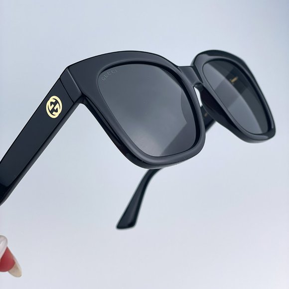 Gucci GG1338S 001 Sunglasses Black Green Grey Square Women main image 11